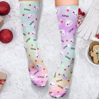 Cute Dumpling Custom Name - Personalized Socks