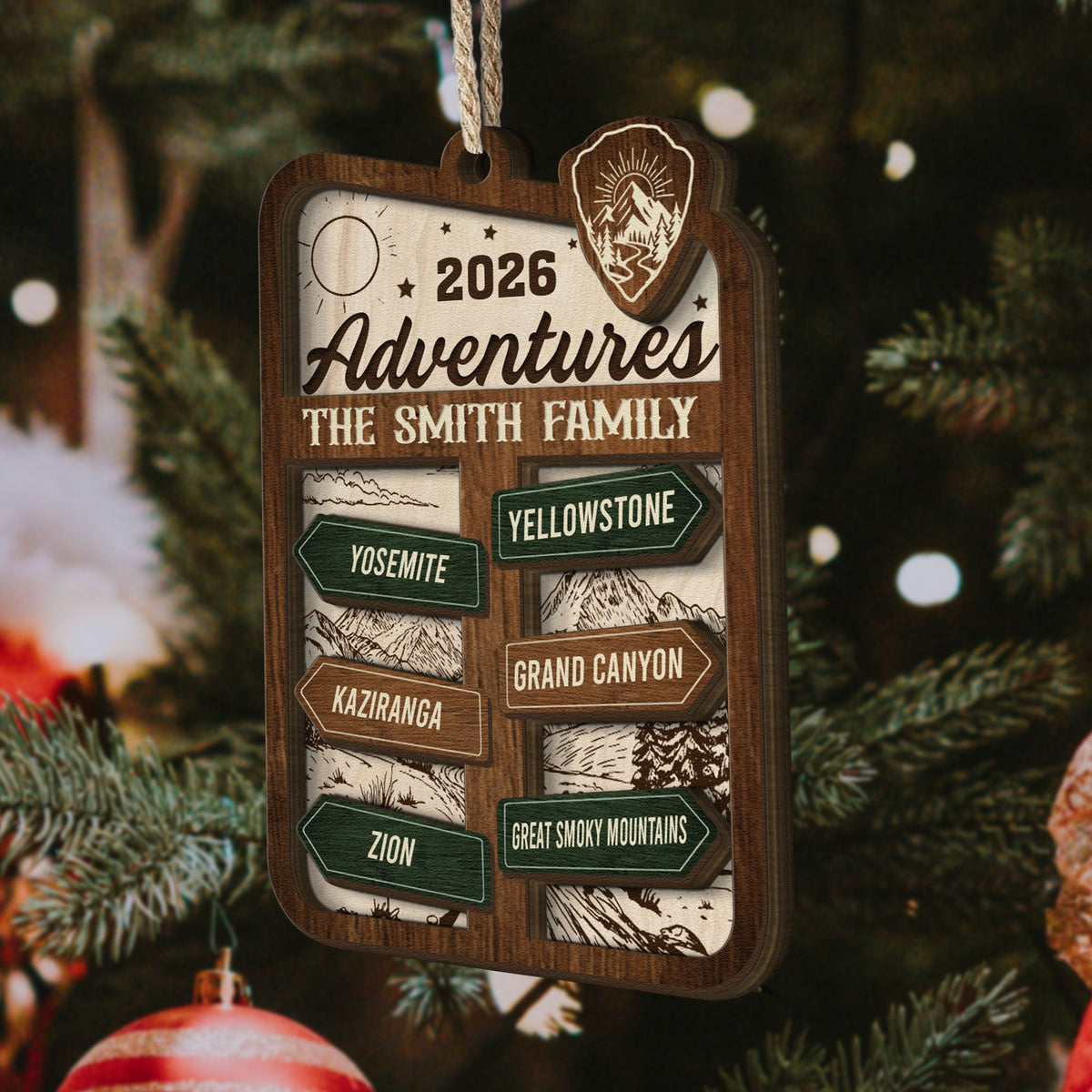 Family Adventure This Year - Personalized Ornament