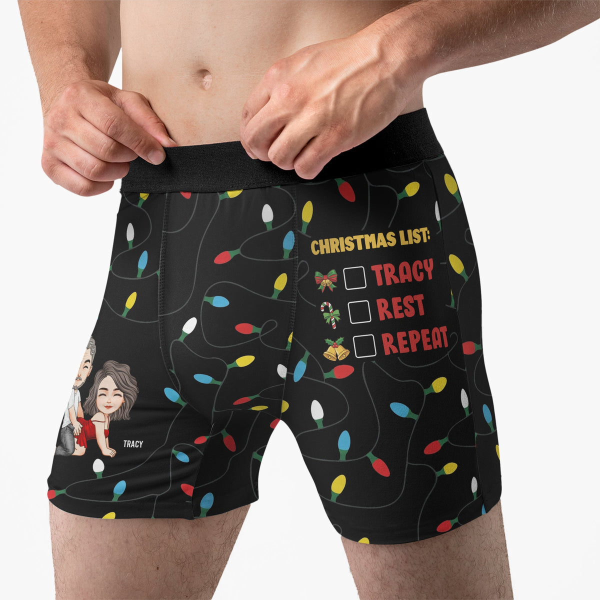 Christmas To Do List Funny Gifts For Husband - Personalized Boxer