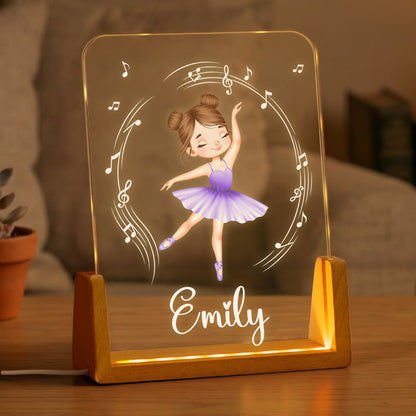 Ballet Girl Custom Name & Character Gift For Ballerina, Ballet Lovers - Personalized Night Light