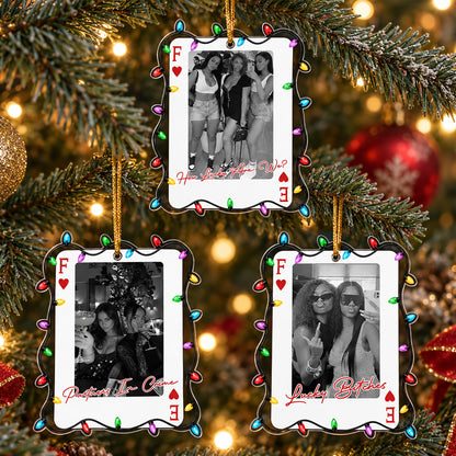 How Lucky Are We? Lucky Btches - Funny Friendship Christmas Gifts - Personalized Ornament