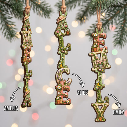 Custom Name Ornament Gift For Her, Garden Lover - Personalized Ornament