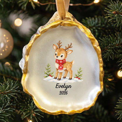 Christmas Family Oyster Shaped Ornament Gifts For Family Members - Personalized Ornament