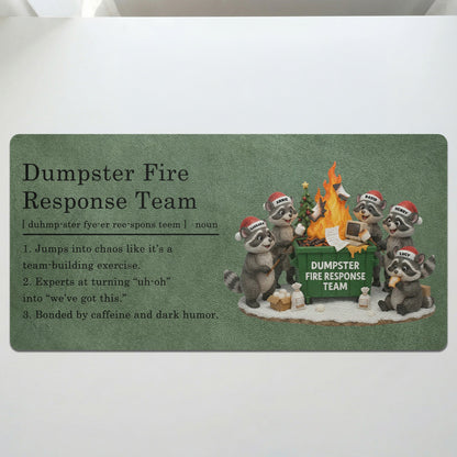 Dumpster On Fire Response Team - Funny Exchange Gift For Coworker Team - Personalized Desk Mat