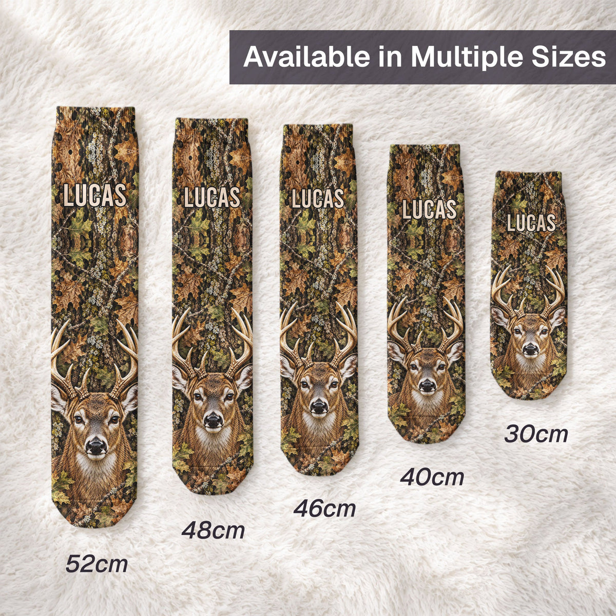Hunting Funny 3D Gift For Grandpa Dad Husband - Personalized Socks