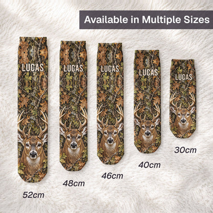 Hunting Funny 3D Gift For Grandpa Dad Husband - Personalized Socks