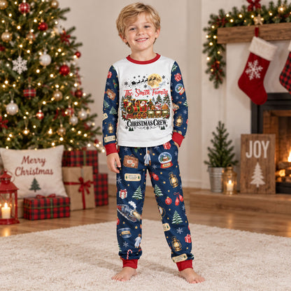 Custom Family Christmas Sleepwear Polar Express, Family Matching Pjs Set - Personalized Pajamas