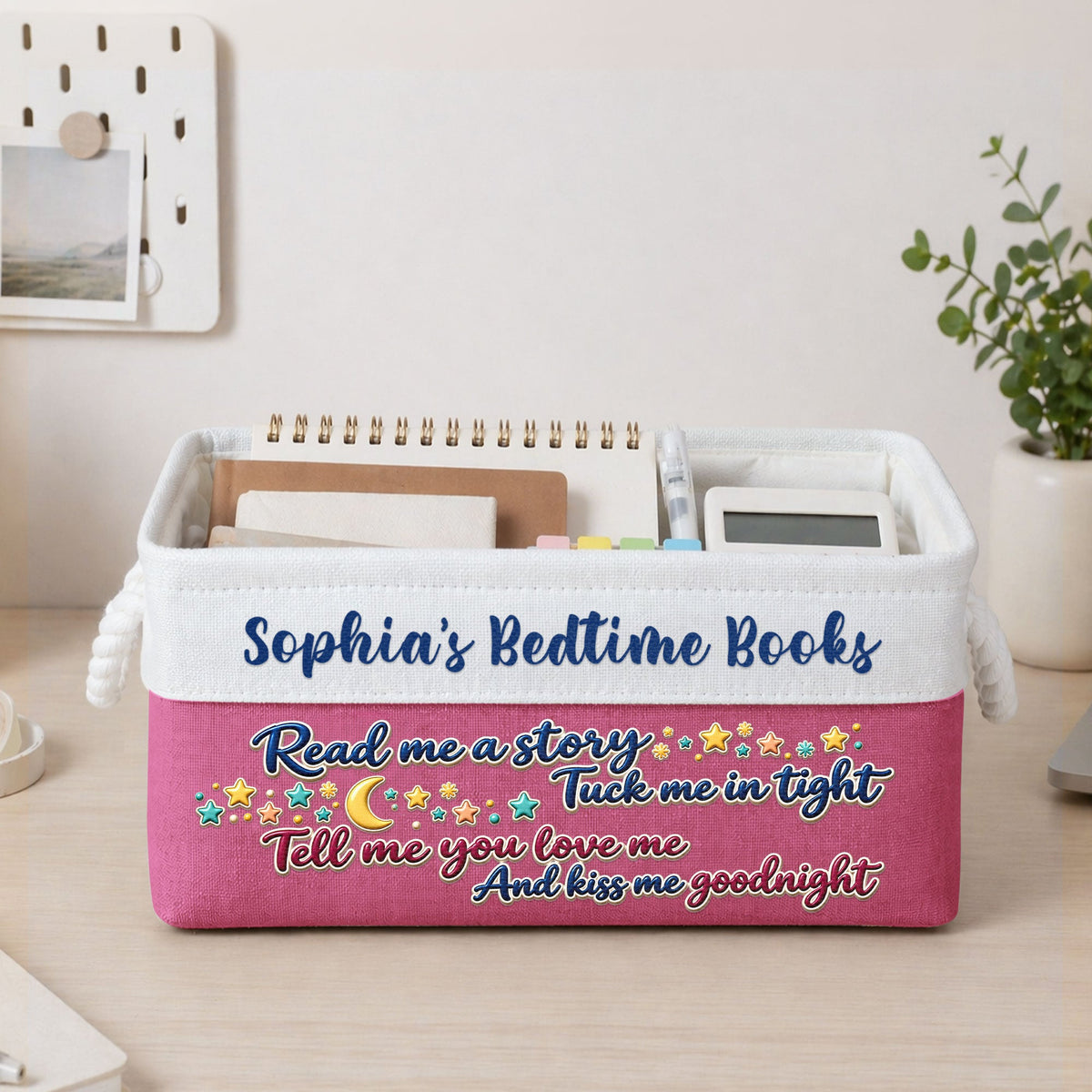 Kid Bedtime Stories - Personalized Storage Basket