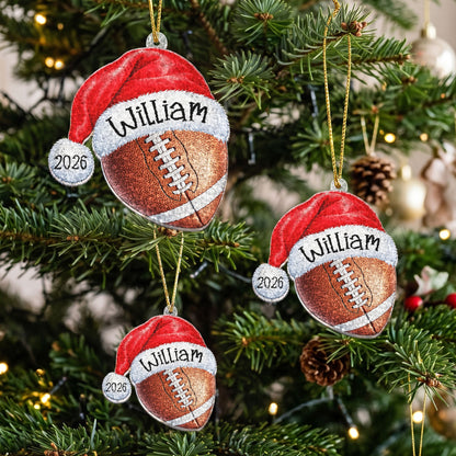 Sports Ornament, Custom Name Gift For Baseball, Softball, Basketball, Football, Hockey, Soccer Player - Personalized Ornament