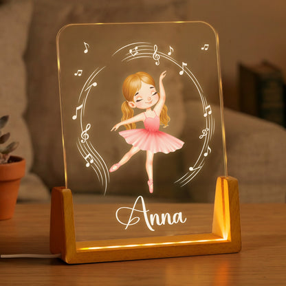 Ballet Girl Custom Name & Character Gift For Ballerina, Ballet Lovers - Personalized Night Light