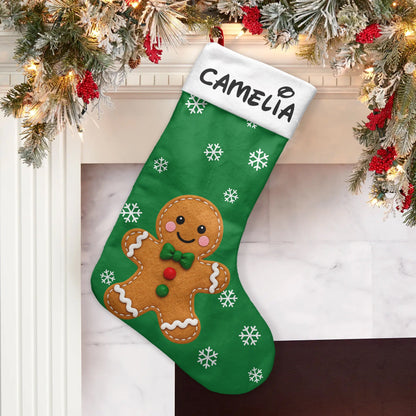 Custom Name And Character Christmas Stocking With Name, Family Christmas Stocking - Personalized Stocking