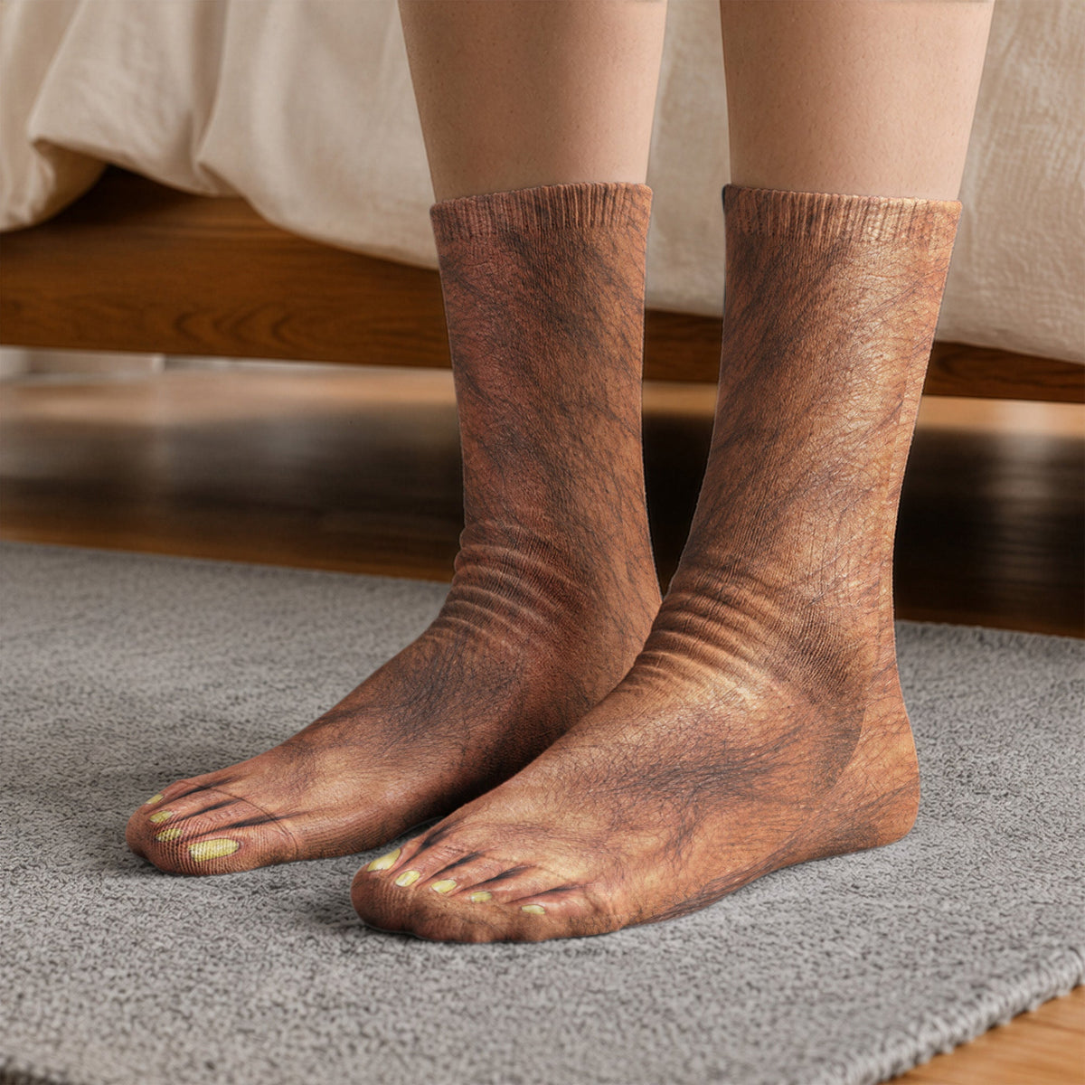 3D Ugly Feet Funny Gift For Husband Wife Boyfriend Girlfriend Friend Coworkers - Personalized Socks