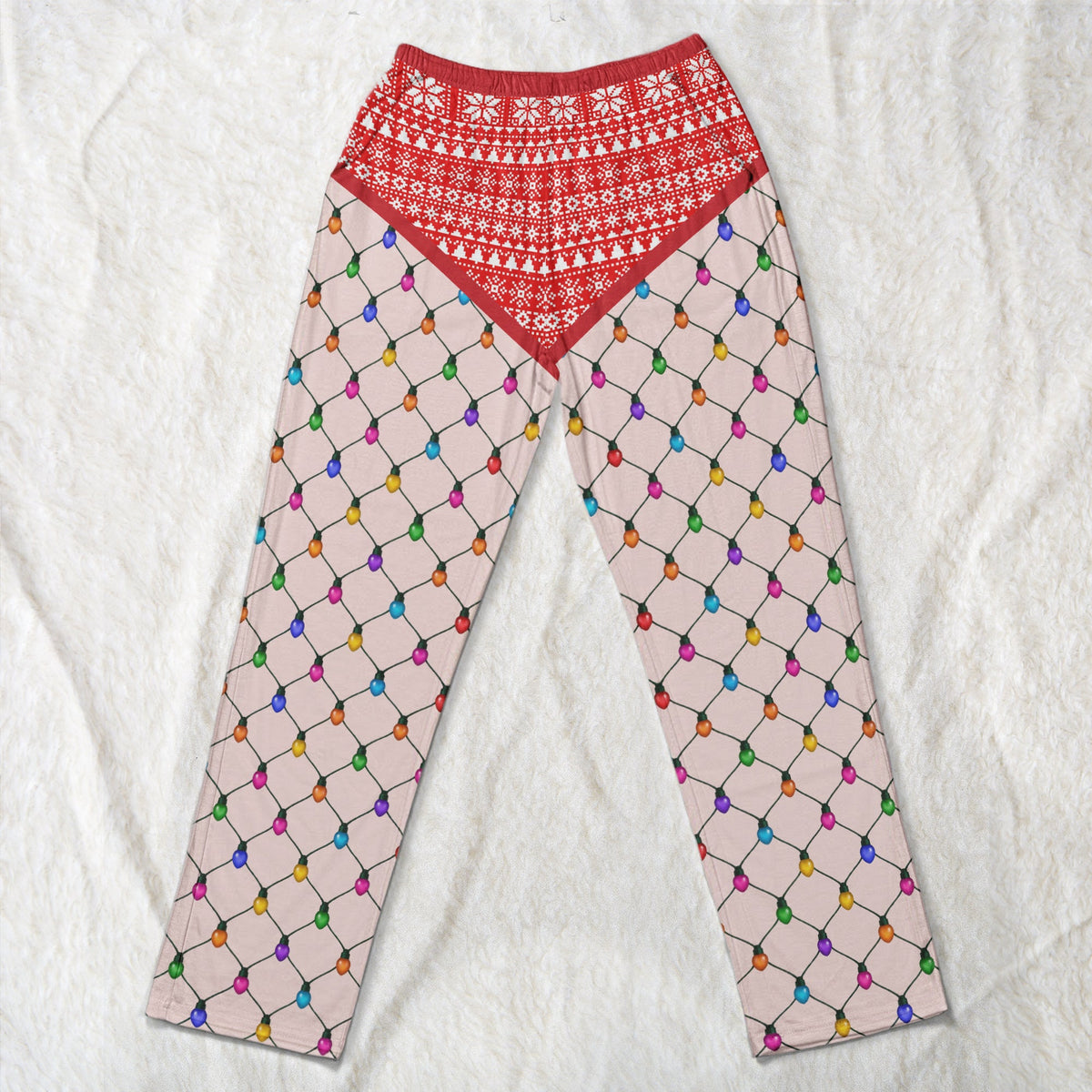 Funny Christmas Outfits, Fishnet Tights Xmas - Personalized Lounge Pants