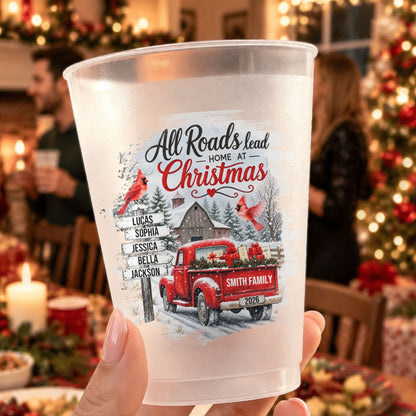 Christmas Party Reunion - Family, Grandparents, Grandkids Xmas Party Gathering - Personalized Cups