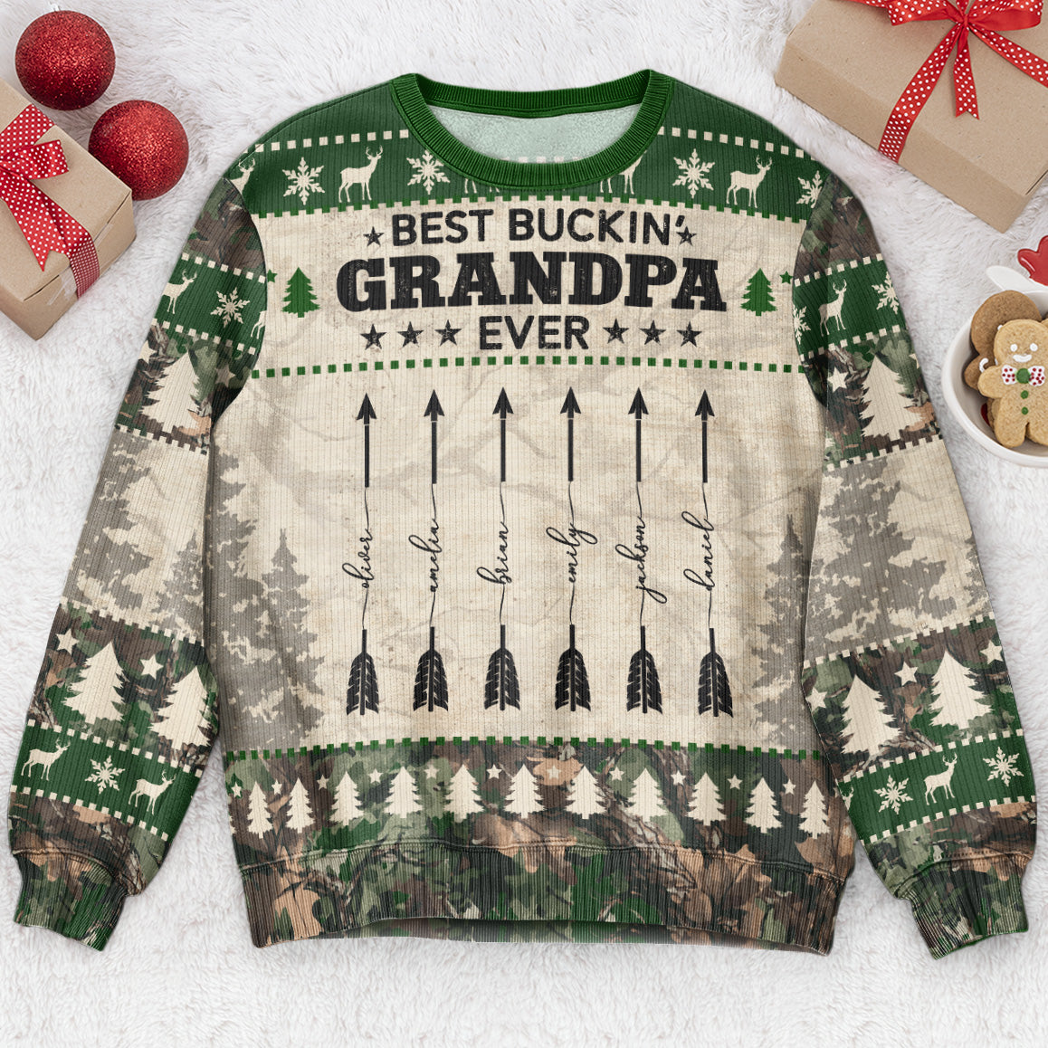Best Buckin' Papa Ever - Personalized Sweater