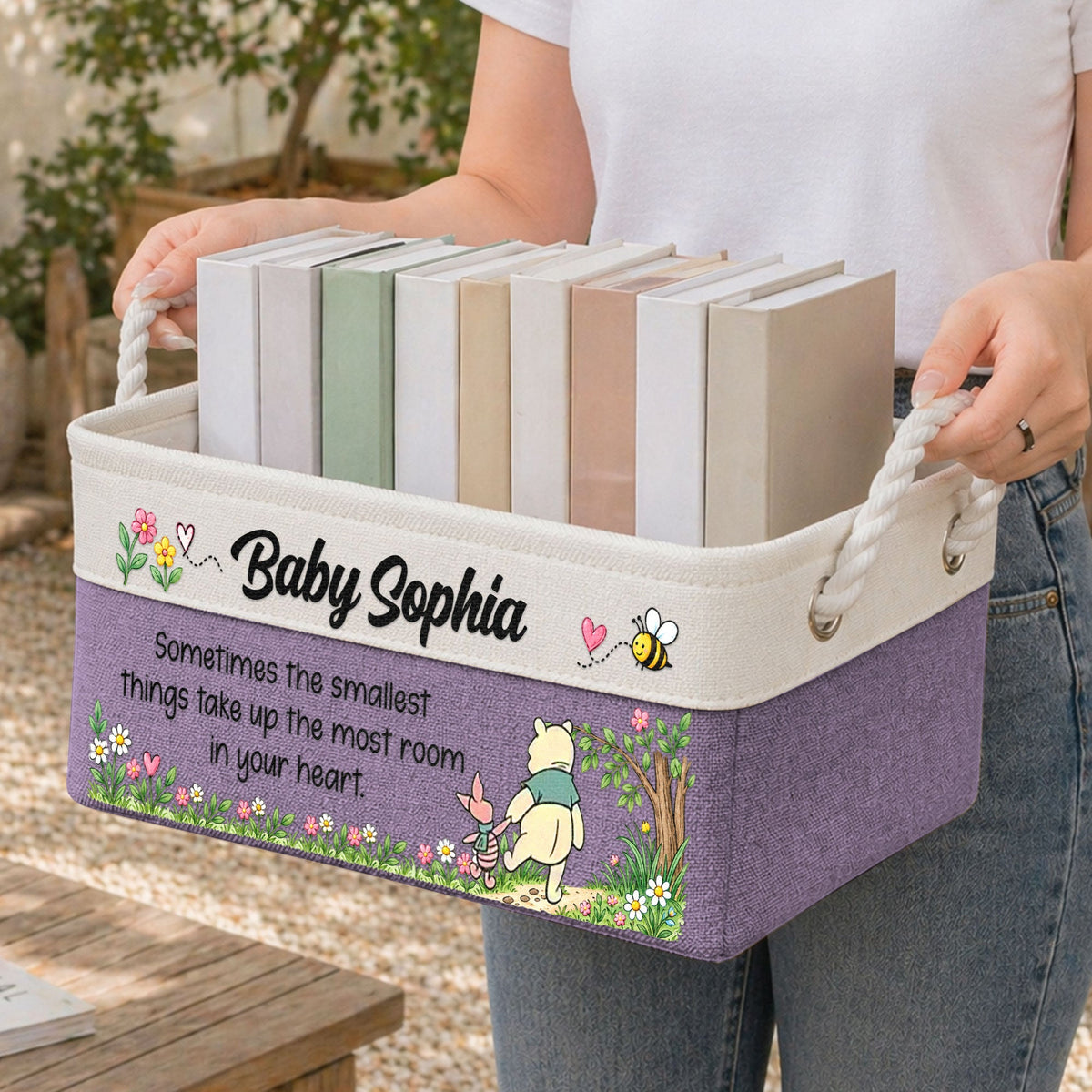 Smallest Things Baby Gift For Newborn Baby Shower - Personalized Storage Basket