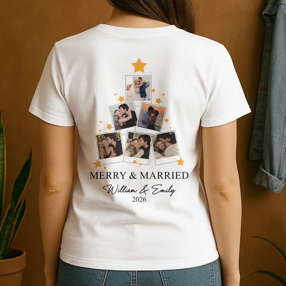 Merry & Married Our First Christmas As Mr. & Mrs. - Matching Shirts - Personalized Shirt