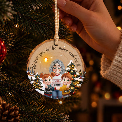 Love You To The Moon And Back - Personalized Ornament