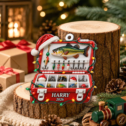 Fishing Tackle Box 3D Ornament For Fisherman, Dad Fishing Man Gifts - Personalized Ornament