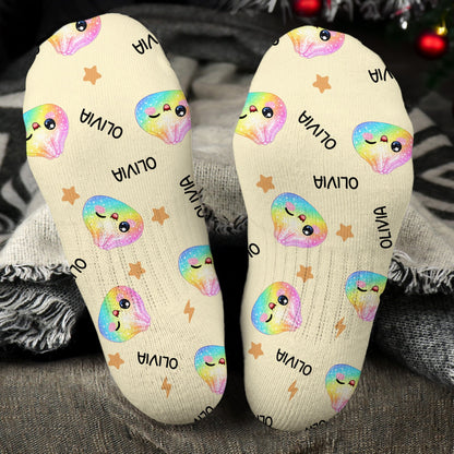 Cute Dumpling Custom Name - Personalized Socks