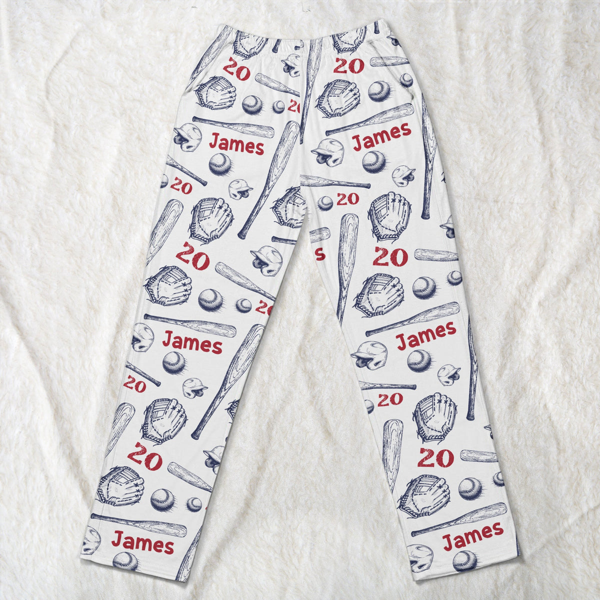 Custom Name & Number For Baseball Players New Version - Personalized Lounge Pants