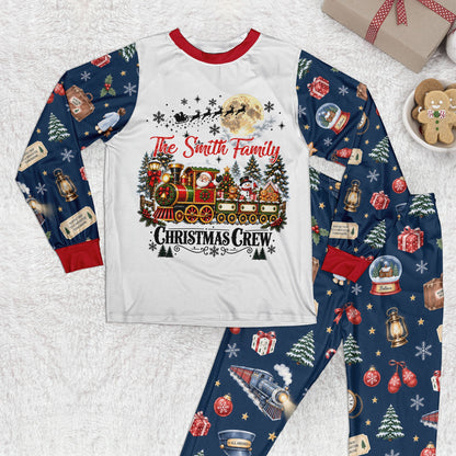 Custom Family Christmas Sleepwear Polar Express, Family Matching Pjs Set - Personalized Pajamas