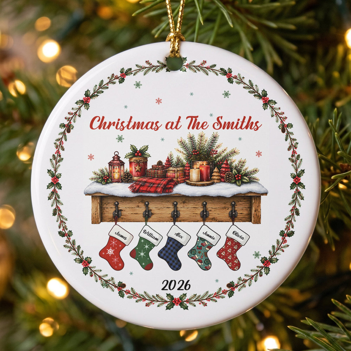 Christmas At The Family - Personalized Ornament