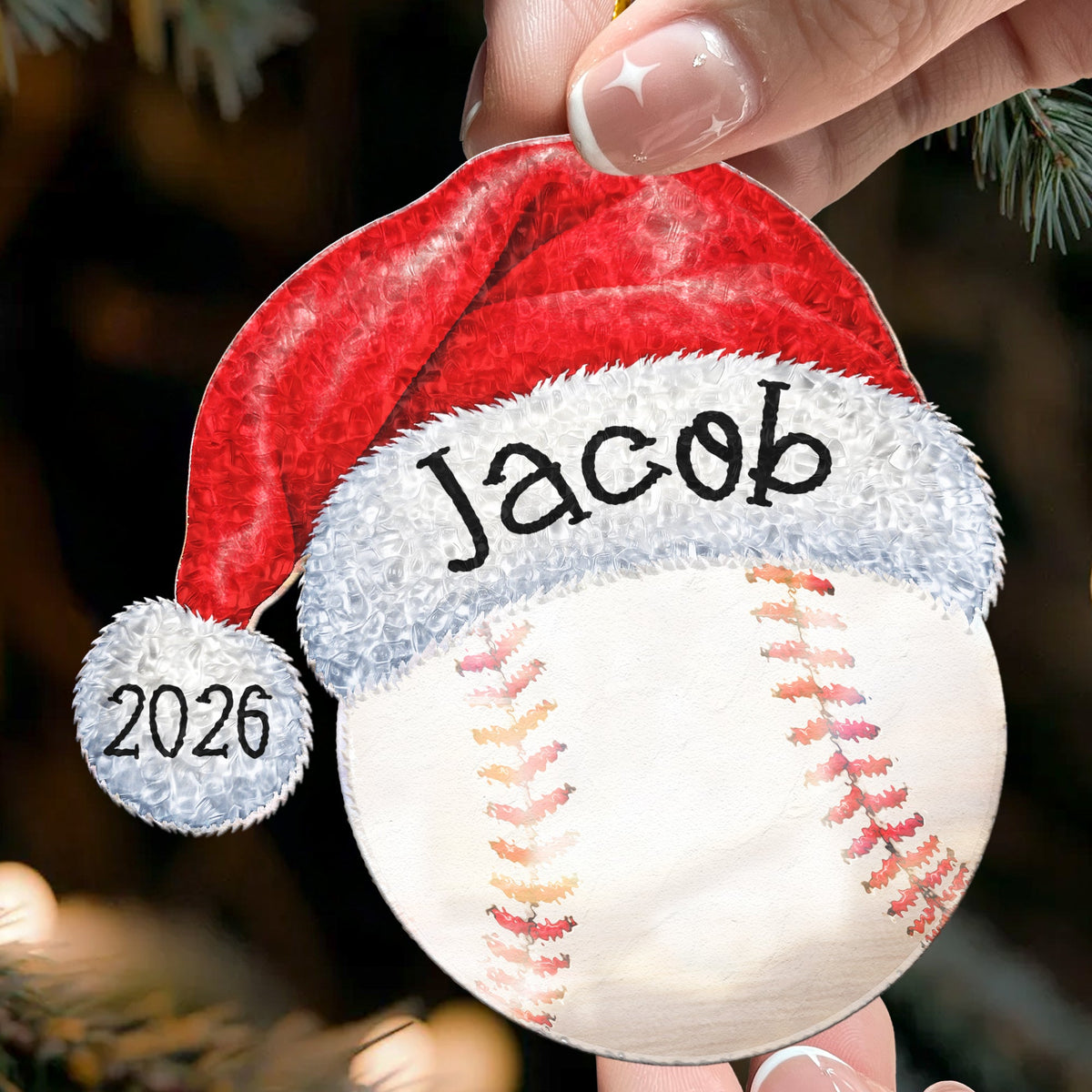 Sports Ornament, Custom Name Gift For Baseball, Softball, Basketball, Football, Hockey, Soccer Player - Personalized Ornament