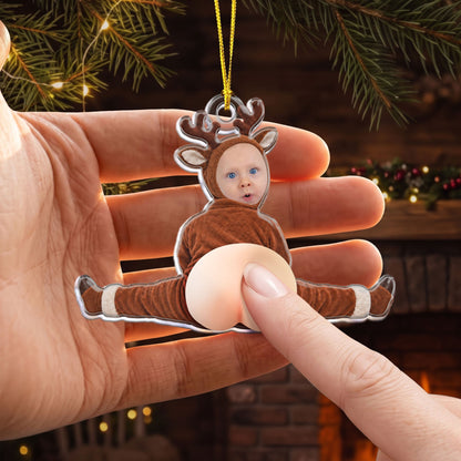 Funny Custom Face 3D Squishy Butt - For Coworker, Boss, Friends, Family - Personalized Ornament
