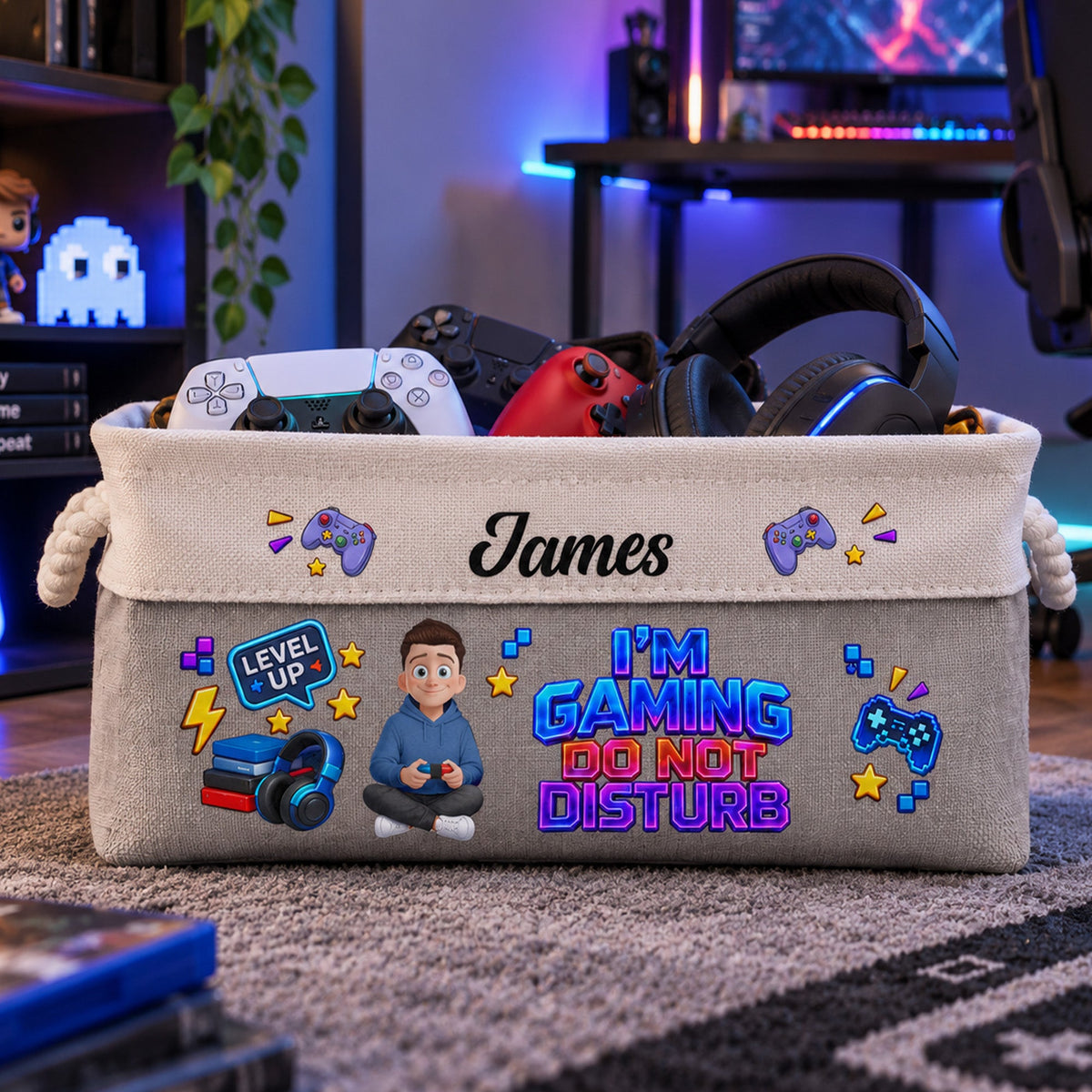I'm Gaming Do Not Disturb - Personalized Storage Basket
