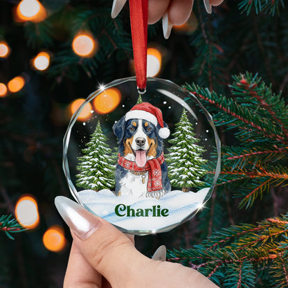 Custom Pet Portrait Christmas Watercolor Gifts For Pet Lovers Pet Loss Gifts - Personalized Ornament