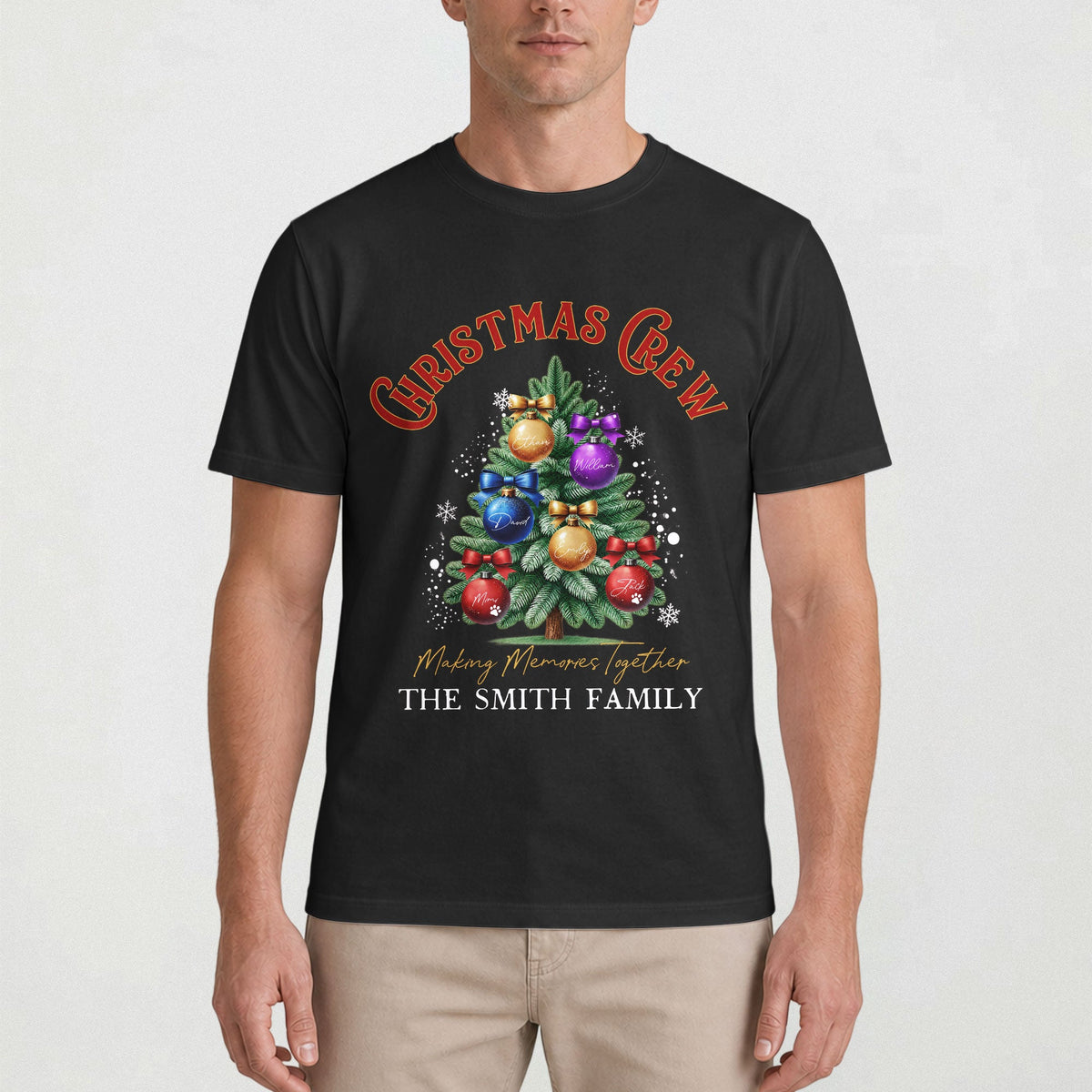 Christmas Crew, Family Christmas, Custom Family Name, Matching Christmas Shirt, Gift For Family Members - Personalized Shirt