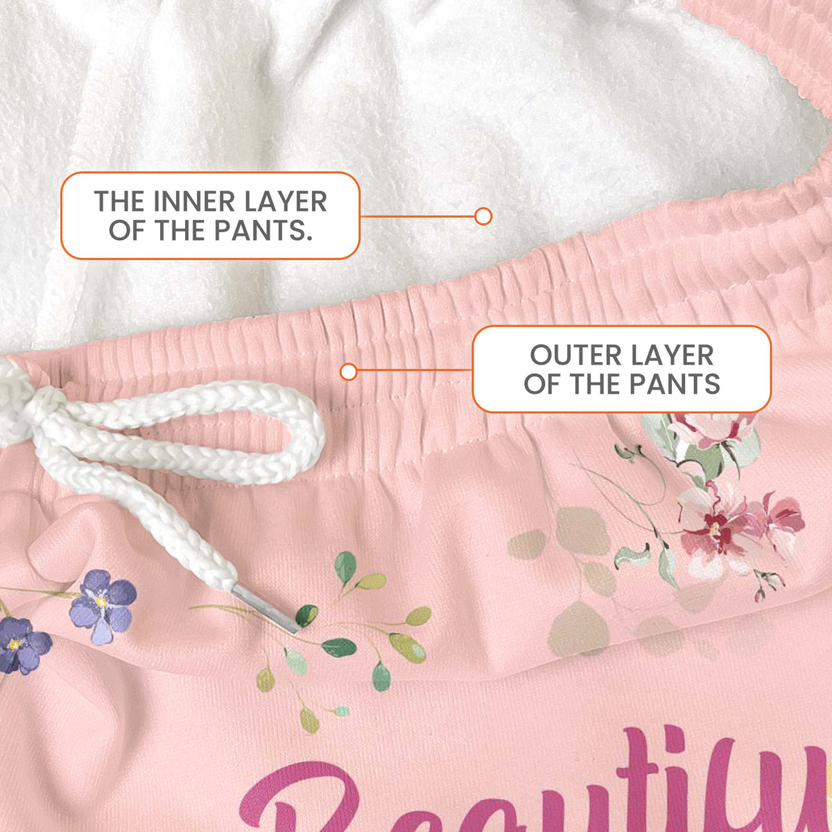 Kid Birth Flower God Says I Am - Personalized Sweatpants