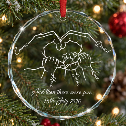 And Then There Were Three... Family Of 3,4,5 - Gifts For New Parents - Personalized Ornament