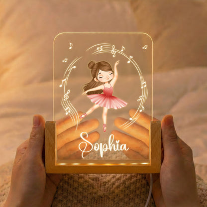 Ballet Girl Custom Name & Character Gift For Ballerina, Ballet Lovers - Personalized Night Light