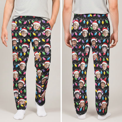 Custom Face Christmas Family Silly Xmas - Personalized Photo Lounge Pants