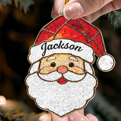 Custom Shaped Glass Custom Family Name - Personalized Ornament