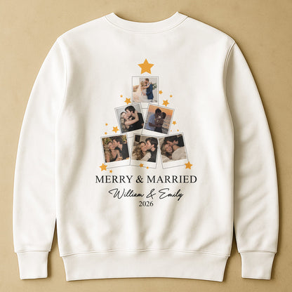Merry & Married Our First Christmas As Mr. & Mrs. - Matching Couples - Personalized Shirt