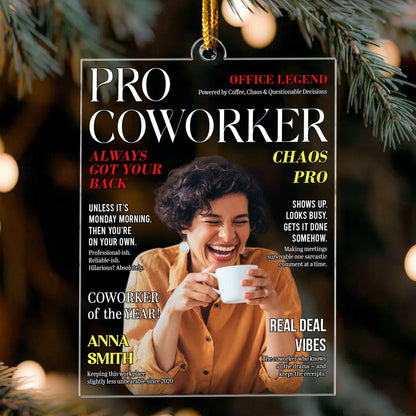 Pro Coworker Magazine Gift For Coworker - Personalized Ornament