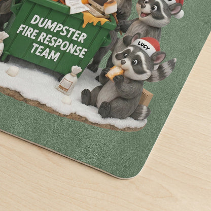 Dumpster On Fire Response Team - Funny Exchange Gift For Coworker Team - Personalized Desk Mat