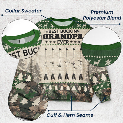 Best Buckin' Papa Ever - Personalized Sweater