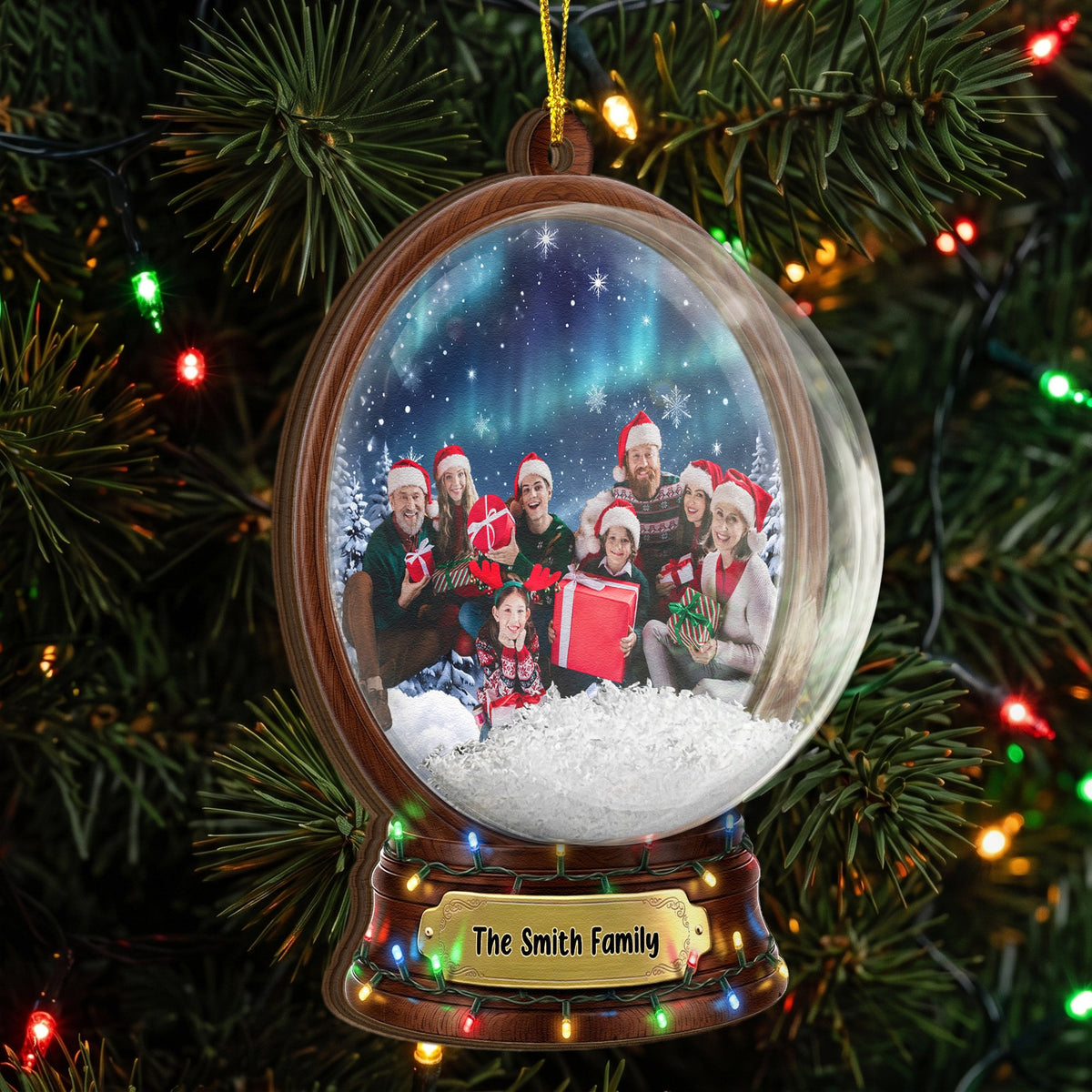 Custom Photo Family Together Christmas Gifts - Personalized Ornament