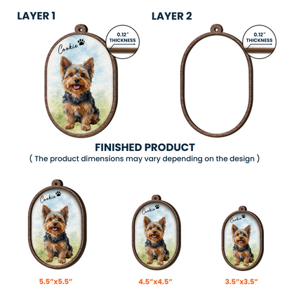 Loss Of Pet Gifts Custom Photo Oil Painting - Personalized Ornament