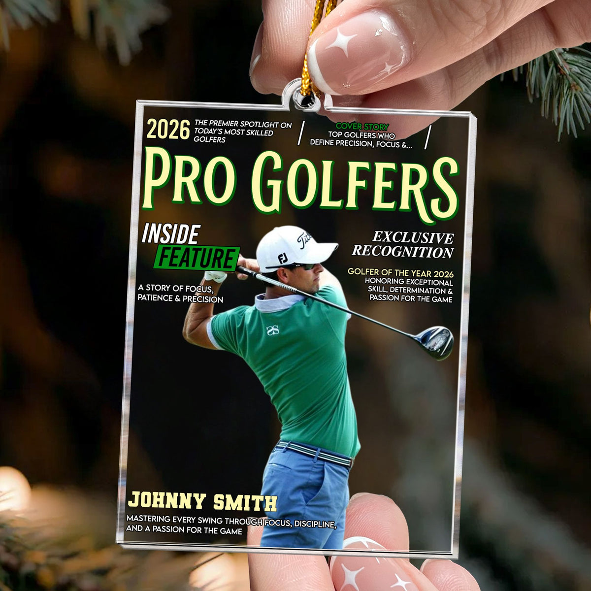 Golf Magazine Gift For Golf Lover Goft Team - Personalized Ornament