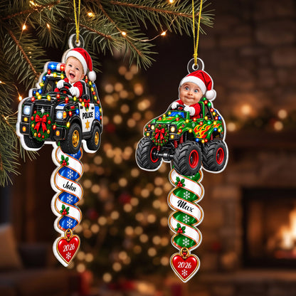 Custom Name Spiral Ornament Christmas, Ornament Gifts For Kids - Personalized Ornament