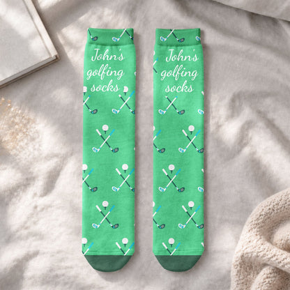 Golfing Socks Custom Name Gift For Golfer, Golf Lover - Personalized Socks