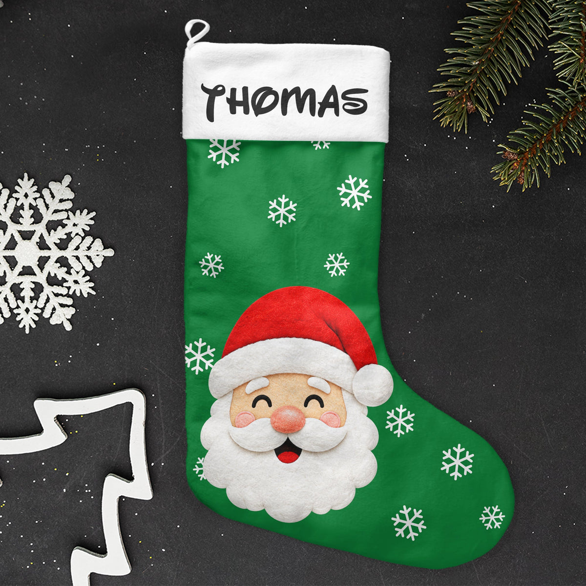 Custom Name And Character Christmas Stocking With Name, Family Christmas Stocking - Personalized Stocking