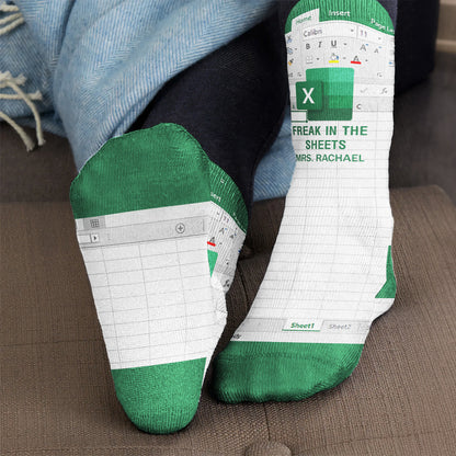 Freak In The Sheets - Funny Gifts For Coworker, Boss - Personalized Socks