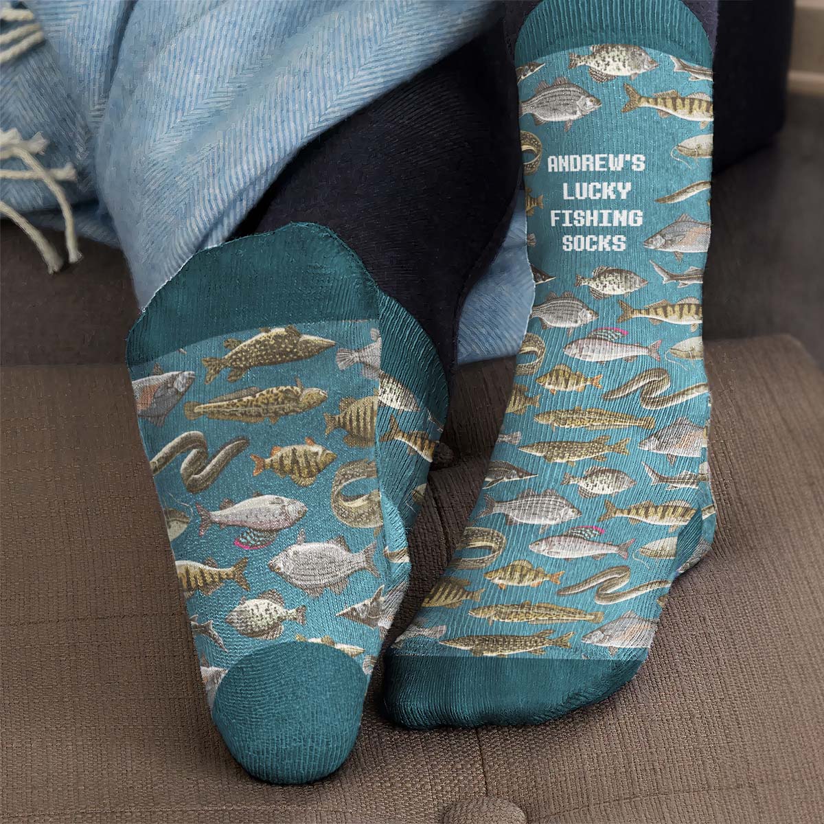 My Lucky Fishing Socks - Personalized Socks