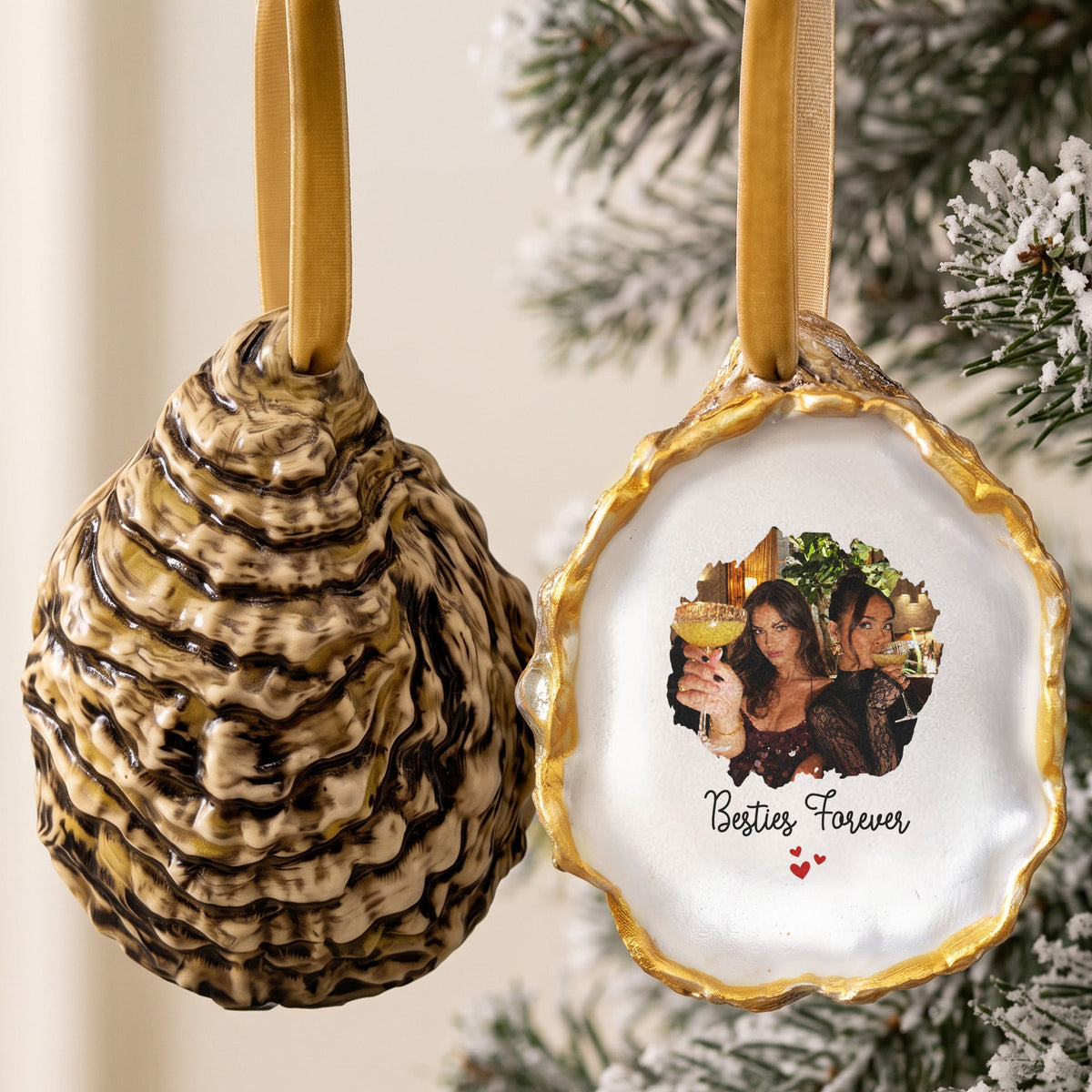 Friendship Thank You Gifts - Upload Photo Oyster - Personalized Ornament